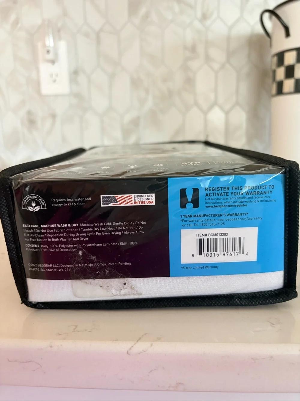 Bedgear Sofa Bed Mattress Protector Full Size Bed - White - NWT